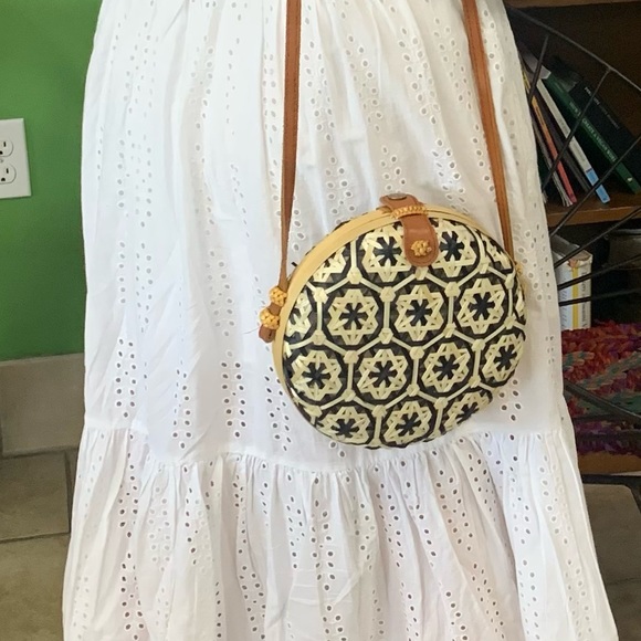 Handbags - straw and leather handbag
 bag small purse